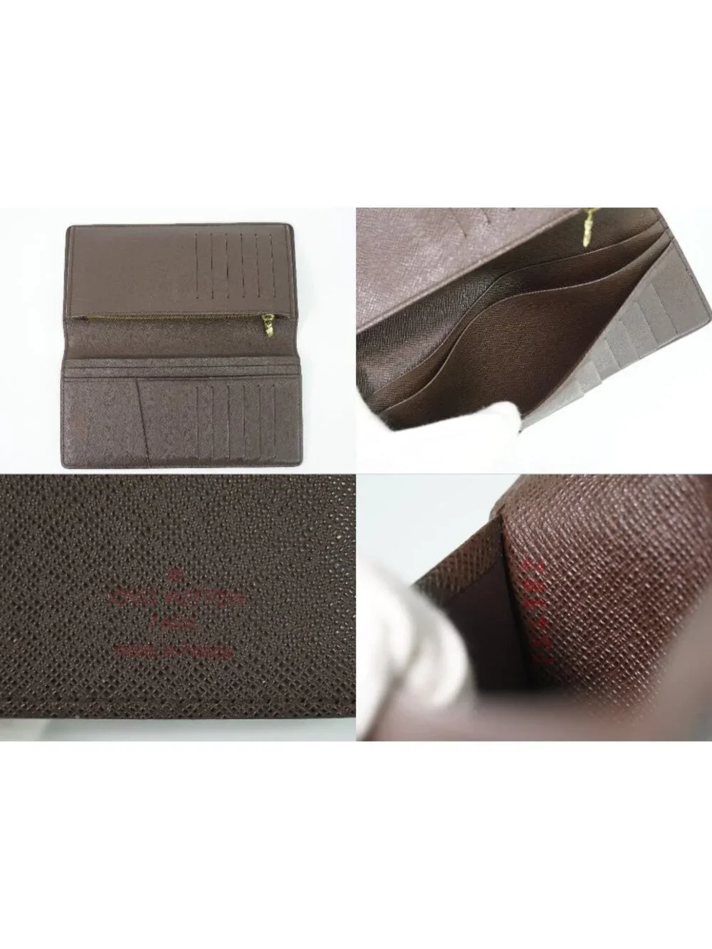 Louis Vuitton LV Portefeuille Brazza Damier Ebene Wallet Brown